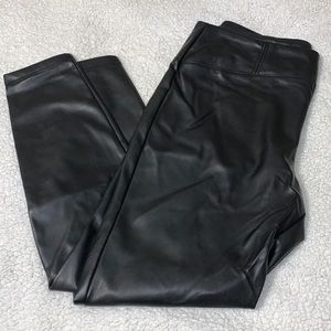 The Limited black faux leather leggings - size 14